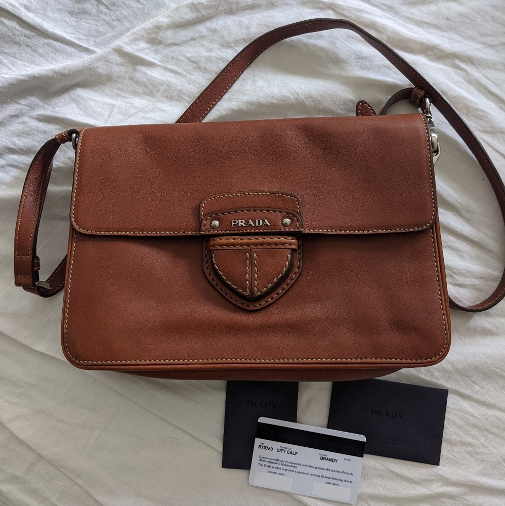 Prada city calf crossbody